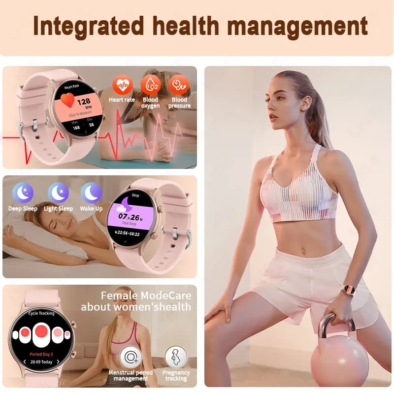 2025 nouvelle dame mode montre intelligente femmes AMOLED HD écran GPS fréquence cardiaque Bluetooth