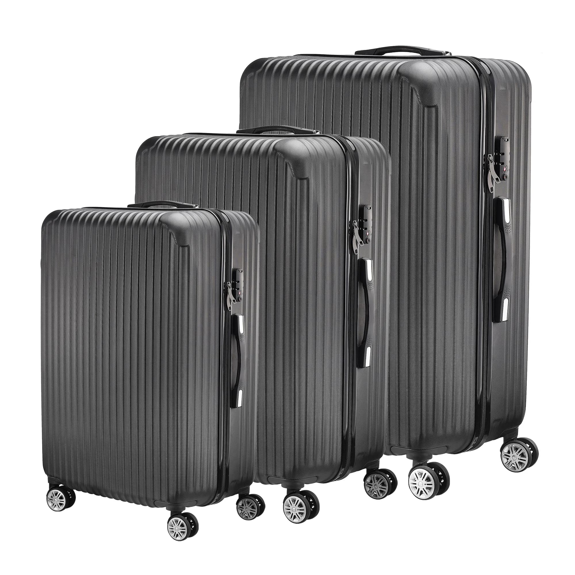 Ensemble de bagages Fangange 3 pièces, roues silencieuses universelles, avec serrure à combinaison, 