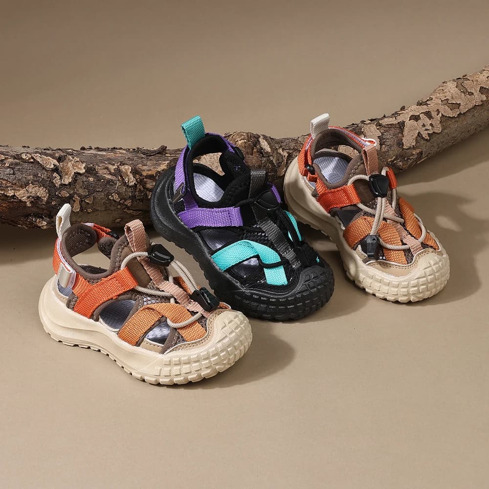 Nouvelles sandales d'été 2025 pour garçons, chaussures de sport respirantes en maille pour enfants, 
