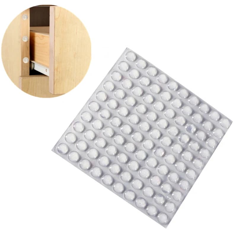 100 pièces offre spéciale auto-adhésif rond Silicone caoutchouc pare-chocs doux Transparent noir ant