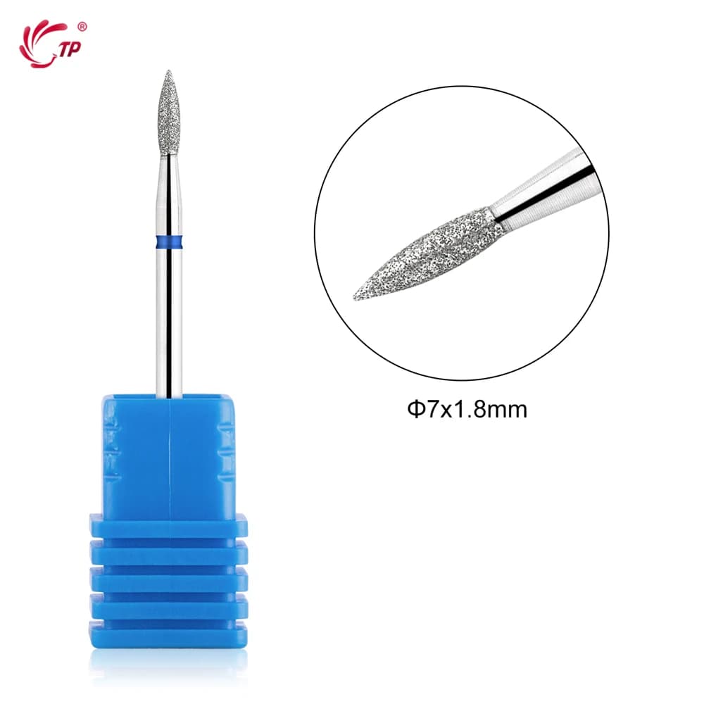TP 5 pièces/lot forets à ongles diamant 3/32 ''forets à ongles à flamme fraise électrique pour manuc