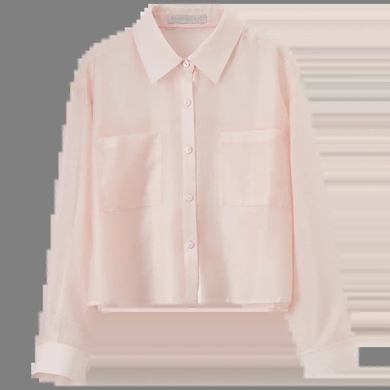 Chemisier femme SENTUBILA en Lyocell, collection Printemps-Été 2026, col à revers, manches longues, 