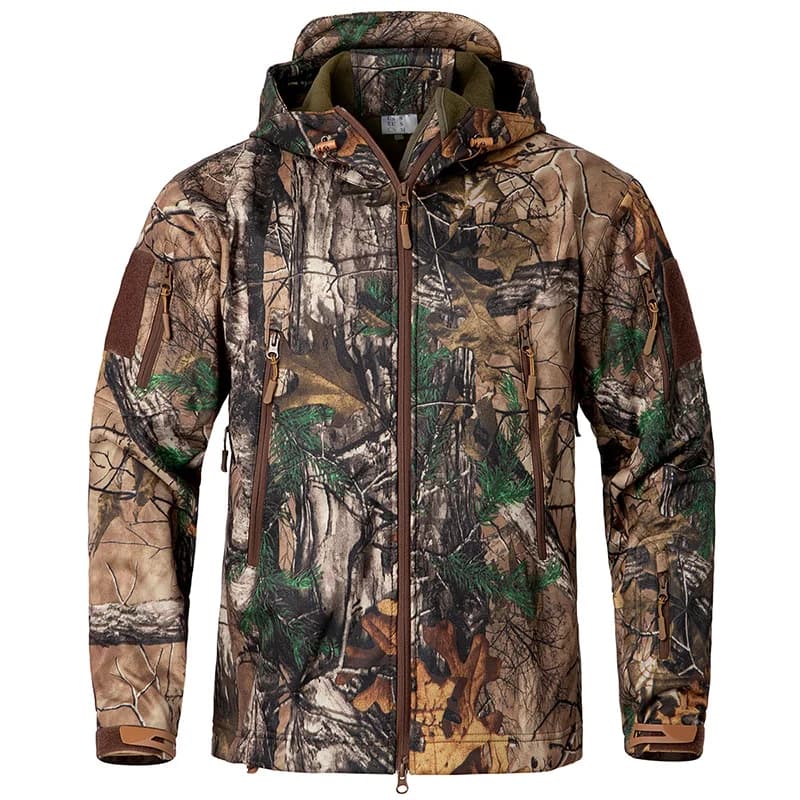 Veste tactique de Camouflage à coque souple silencieuse pour hommes, imperméable, polaire chaude, ve