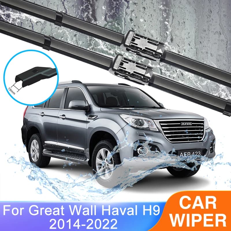 Brosses d'essuie-glace avant et arrière pour Great Wall Haval H9 2014 ~ 2022, accessoires de nettoya