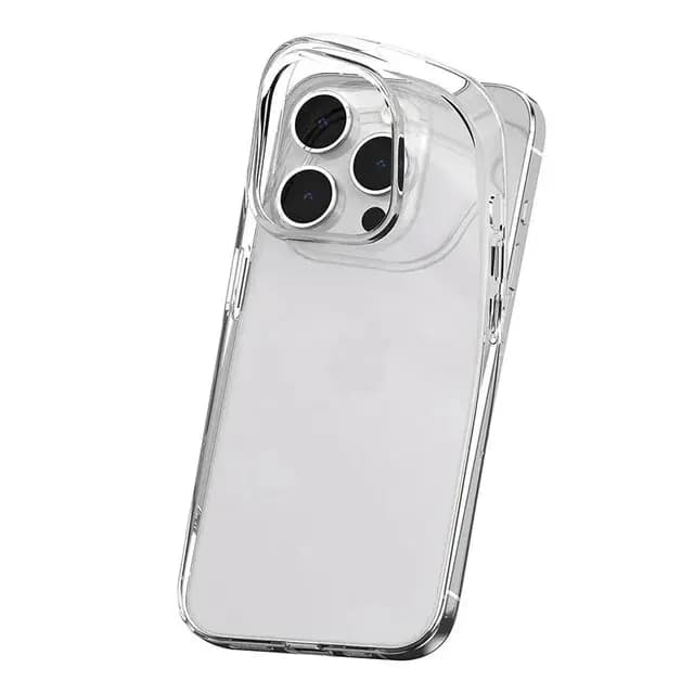 Coque souple en silicone transparent pour iPhone, coque arrière ultra fine, transparente, 15, 14 Plu