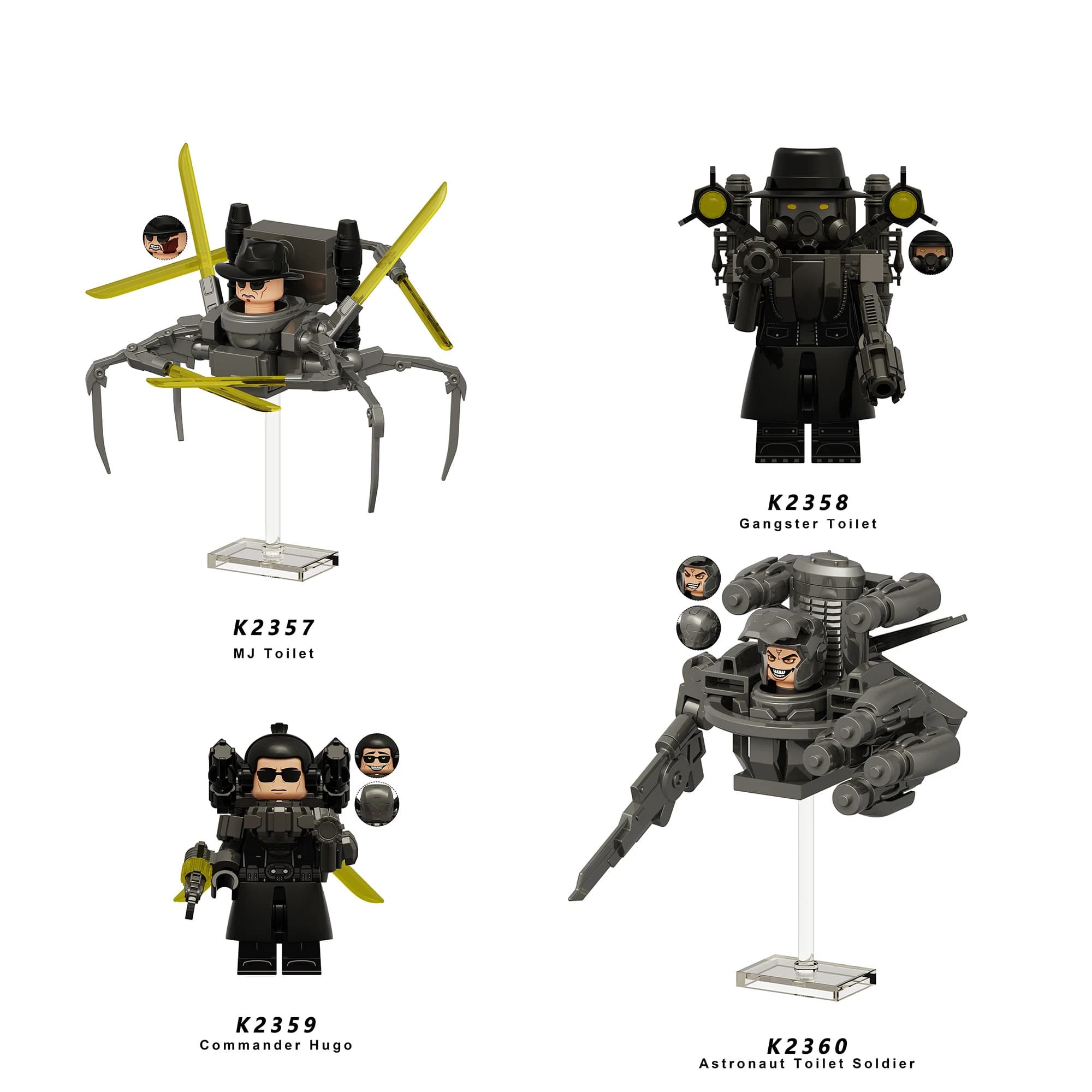 Nouvelles figurines KDL SWAT Skibidi Toilet Man, jouets en blocs d'anime, TvMan Titan Cameraman Spea