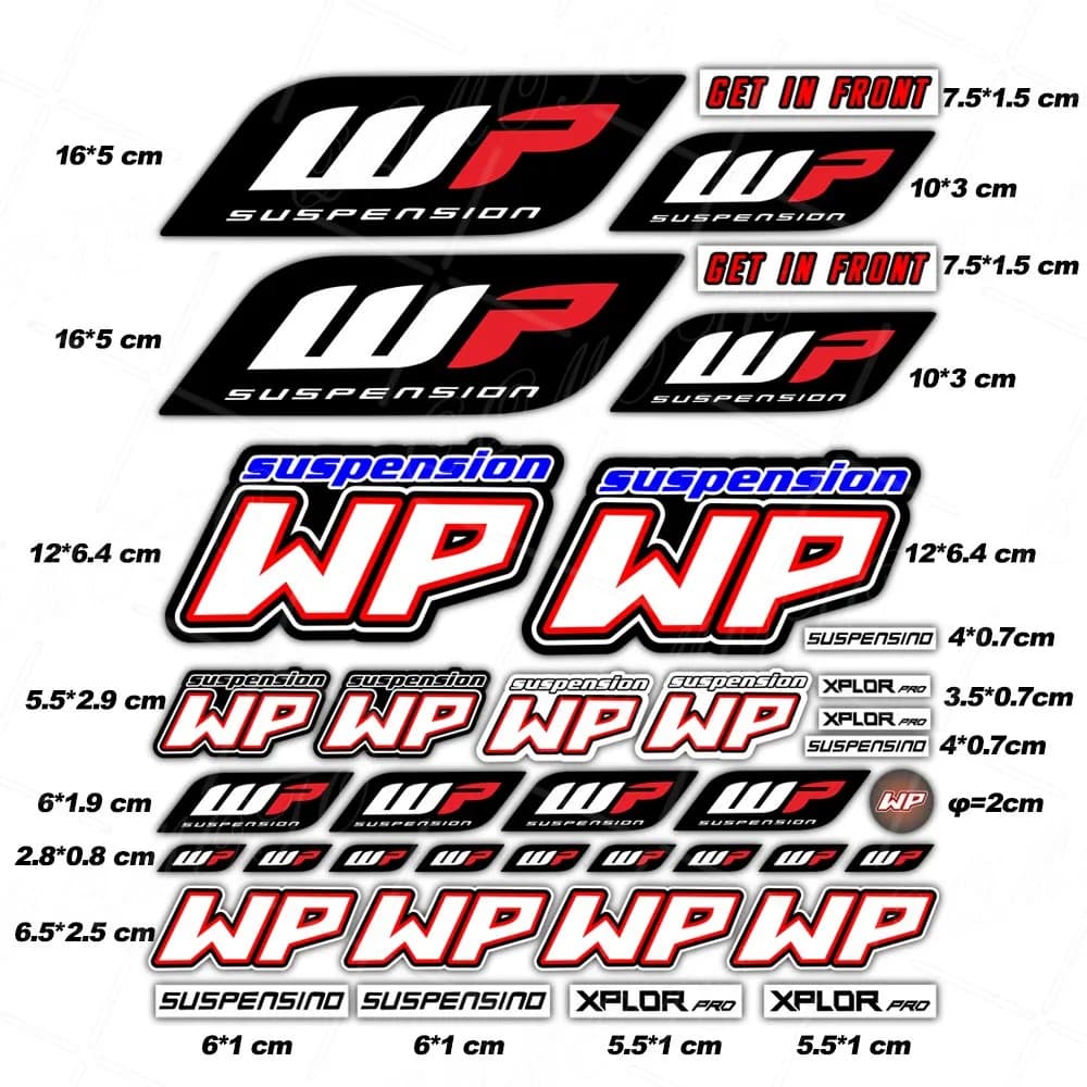 Autocollant réfléchissant Wp de Suspension, accessoires de moto, amortisseur de choc de Motocross po