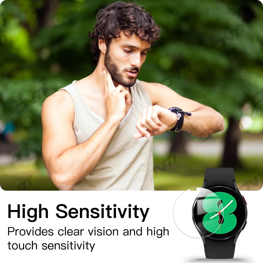 Verre trempé 9H pour Samsung Galaxy Watch 7/6/5/4 40/44mm Classic 43/47mm Pro, protecteur d'écran, F
