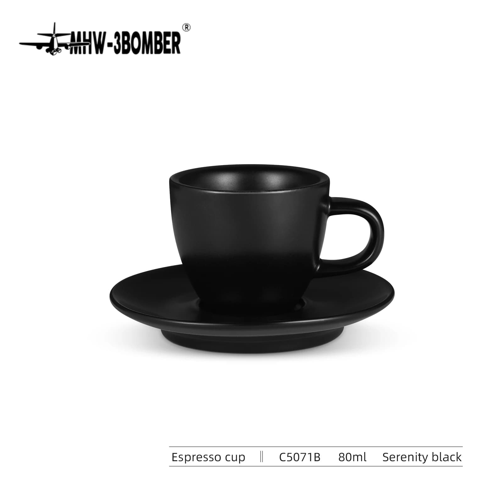 Tasse à expresso MHW-3BOMBER 80ml, tasse à café et soucoupe en céramique, Barista domestique profess