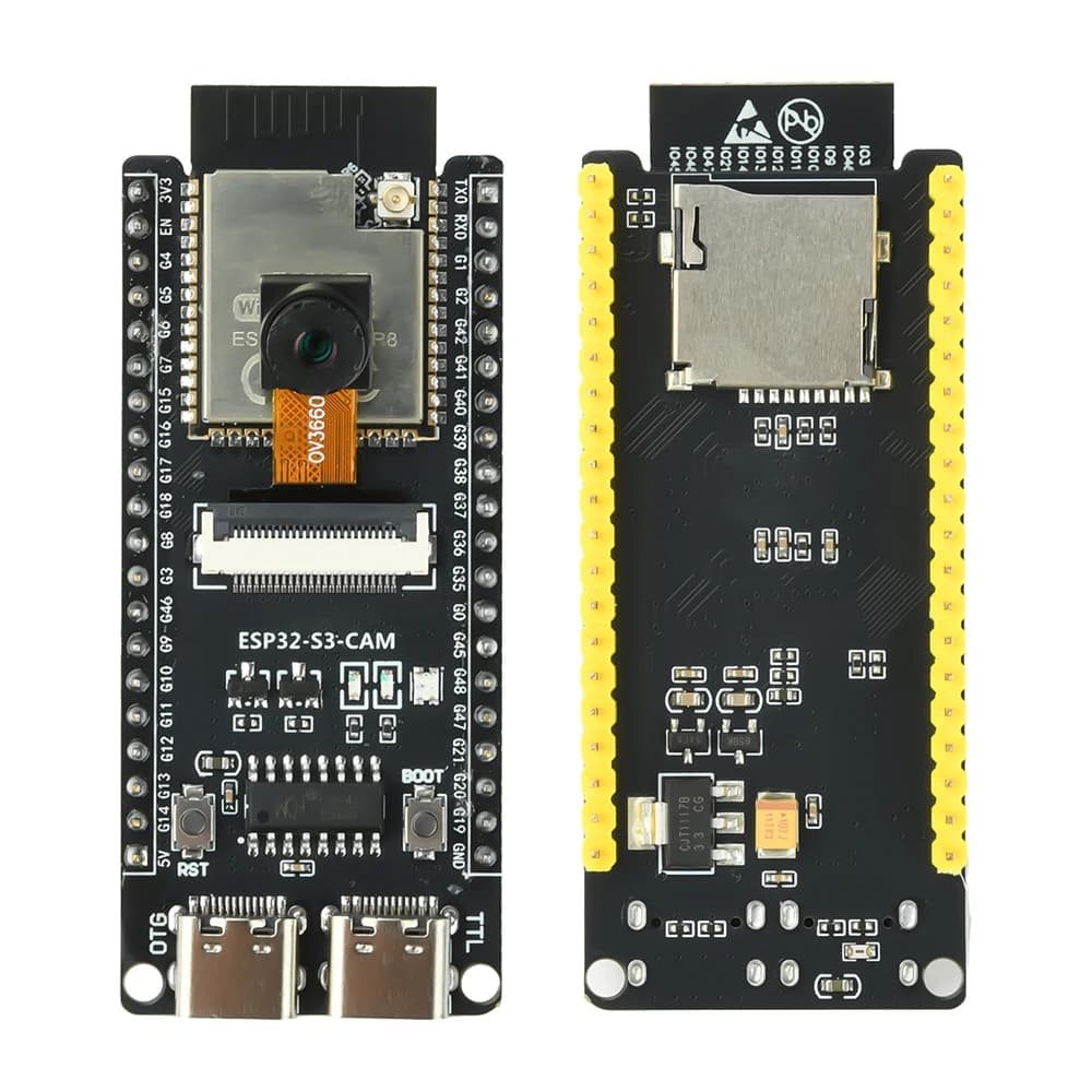 ESP ESP32-S3 CAM WiFi Bluetooth Module de carte de développement intégré ESP32-S3 N16R8 double TYPE-