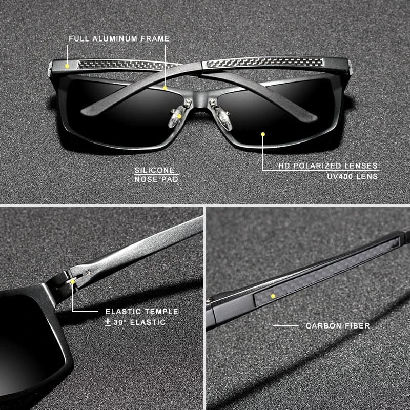 KINGSEVEN – lunettes de soleil polarisées en aluminium pour hommes, protection UV400, Anti-reflet, a