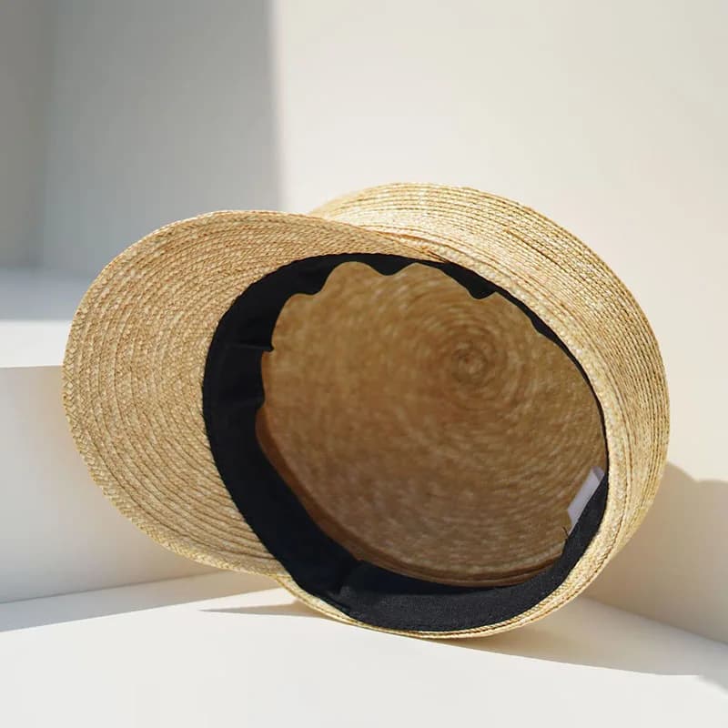 Chapeau de soleil d'été pour femme, chapeau de paille irrégulier, visière, chapeau de journal, activ