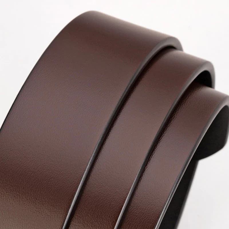 Sangle de ceinture en cuir de vache pur, 3.4CM, à trous ronds, sans boucle, ceintures en cuir vérita
