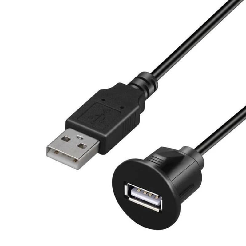 Ligne de montage encastré pour tableau de bord de voiture, câble d'extension de panneau de Port USB 
