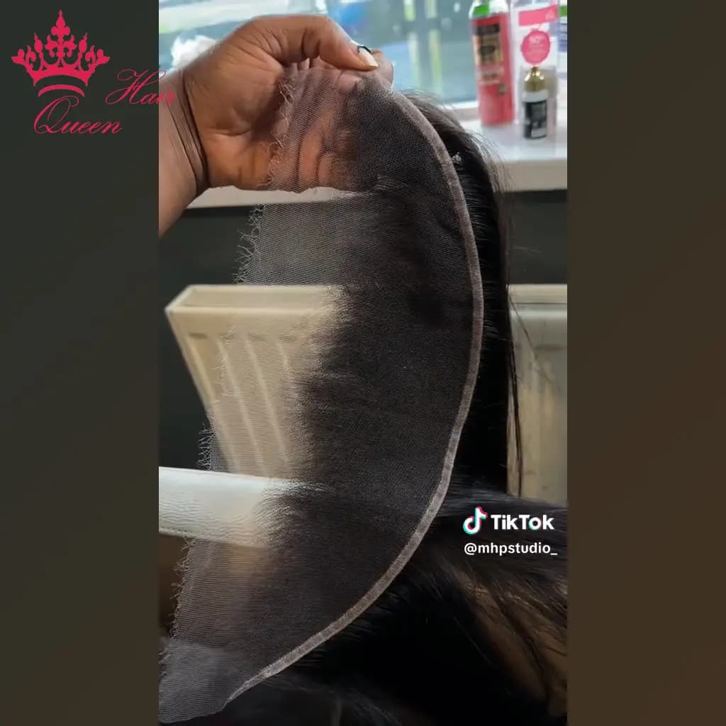 Queen Hair véritable HD Frontal/Closure uniquement en dentelle invisible effet peau fondue 13x6 13x4