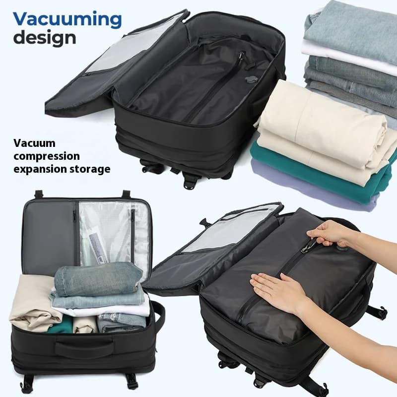 Sac à dos de compression sous vide pour hommes, sac à dos extensible à séparation sèche et humide, s