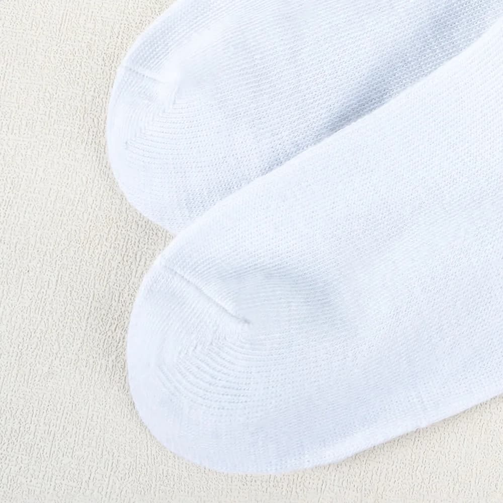 Chaussettes Blanches Confortables à Motif de Cœur pour Fille, 5 Paires
