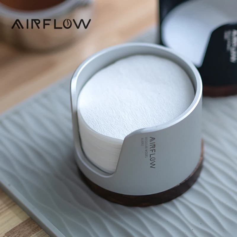 AIRFLOW café café filtre papier boîte de rangement 51/53/58mm rond filtre porte-papier moka Pot filt