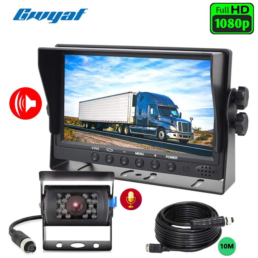 Kit de caméra de recul pour camion, système avec son, caméra Audio de vue arrière AHD-1080P, Microph