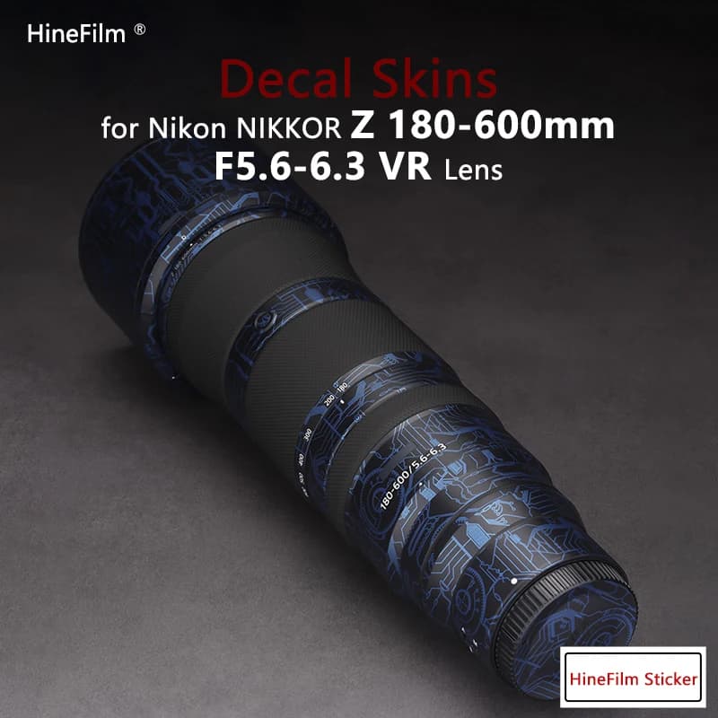 Hinefilm peau pour Nikkor Z180-600 lentille décalcomanie peau pour Nikon Z 180-600mm F5.6-6.3 VR len