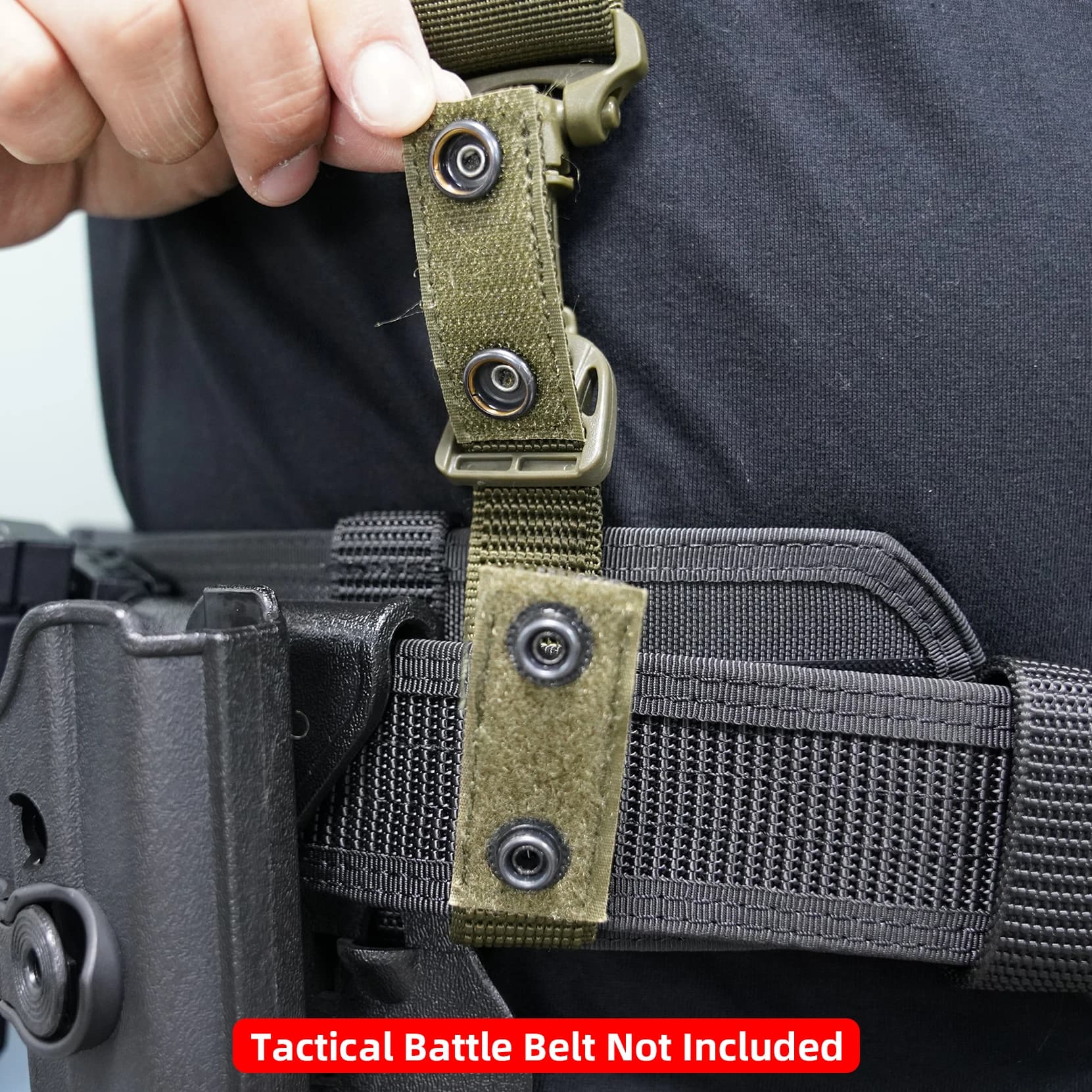 Bretelles de ceinture à outils tactiques, harnais de combat extérieur de police noir de 1.5 pouces