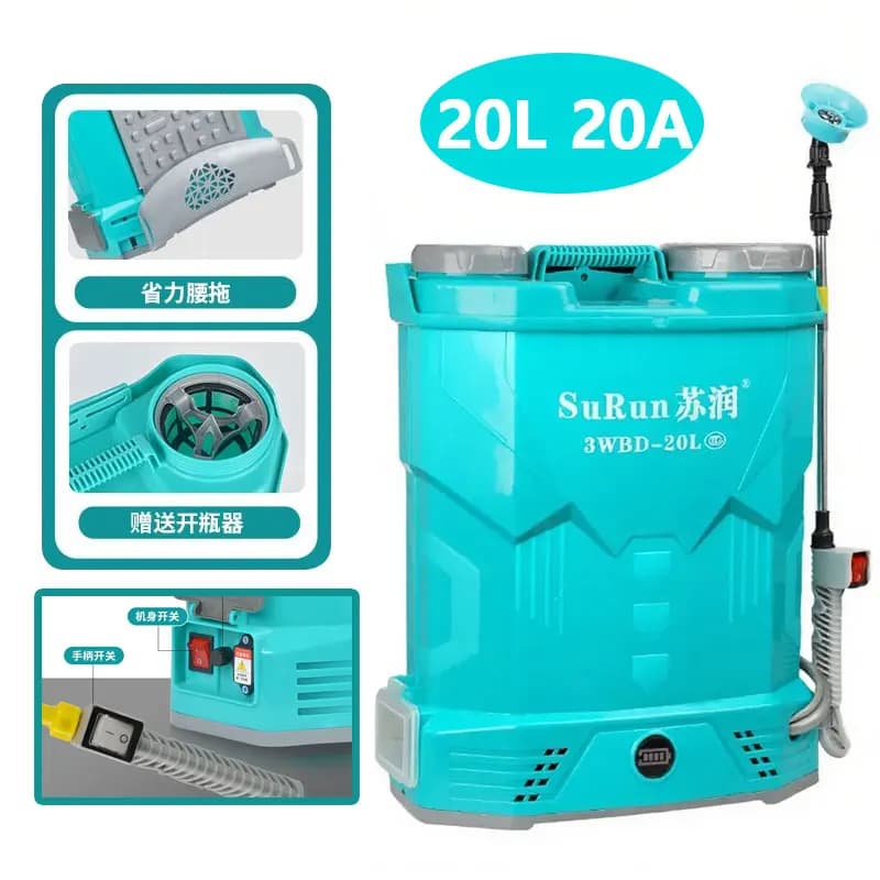 Pulvérisateur électrique haute pression 20L 20A, sac à dos entièrement automatique, batterie au Lith
