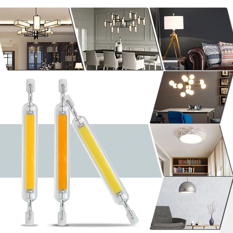 R7S LED 78mm 118mm R7s ampoule 5W 10W 20W COB verre Lampada lampe à LED 110V 220V maïs lumière écono