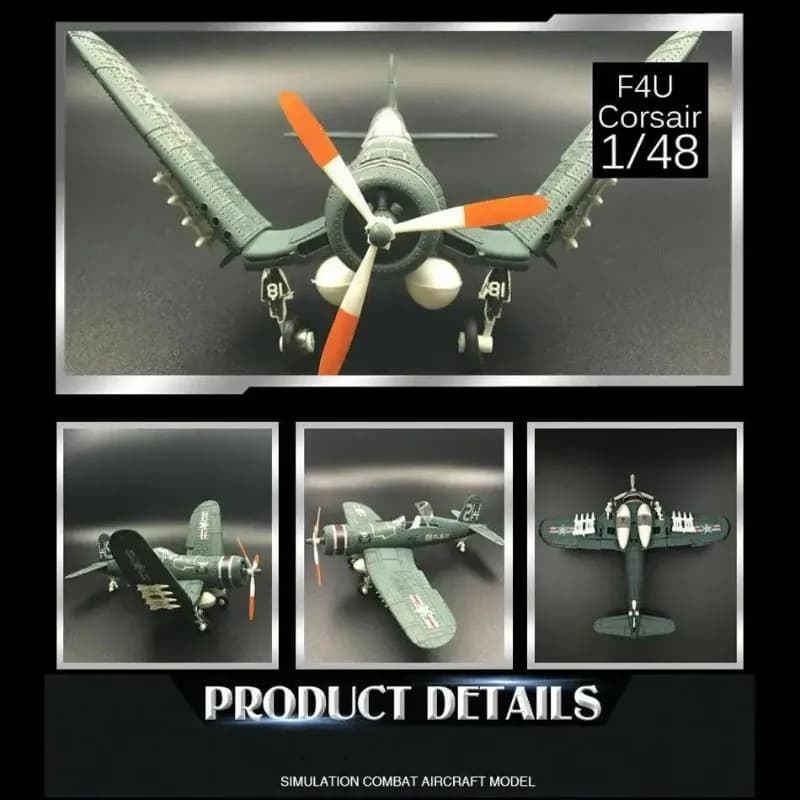 Modèle d'assemblage d'avion en plastique, échelle US NAVY F4U Corsair Fighter, 1/48