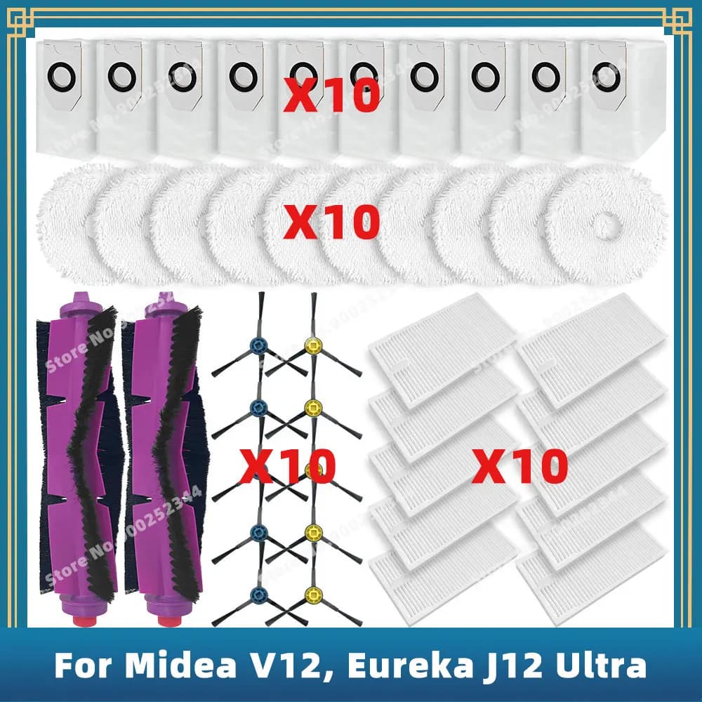 Compatible pour uyanMidea V12 / Eureka J12 Ultra pièces de rechange accessoires consommables brosse 
