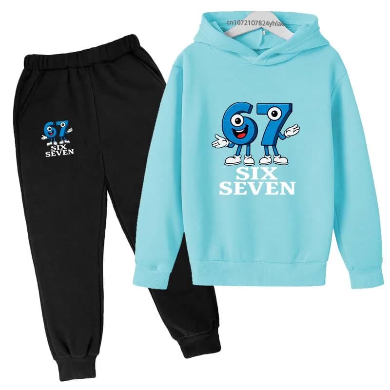 Six Seven – sweat à capuche et pantalon pour enfants de 2 à 13 ans, tenue quotidienne décontractée, 