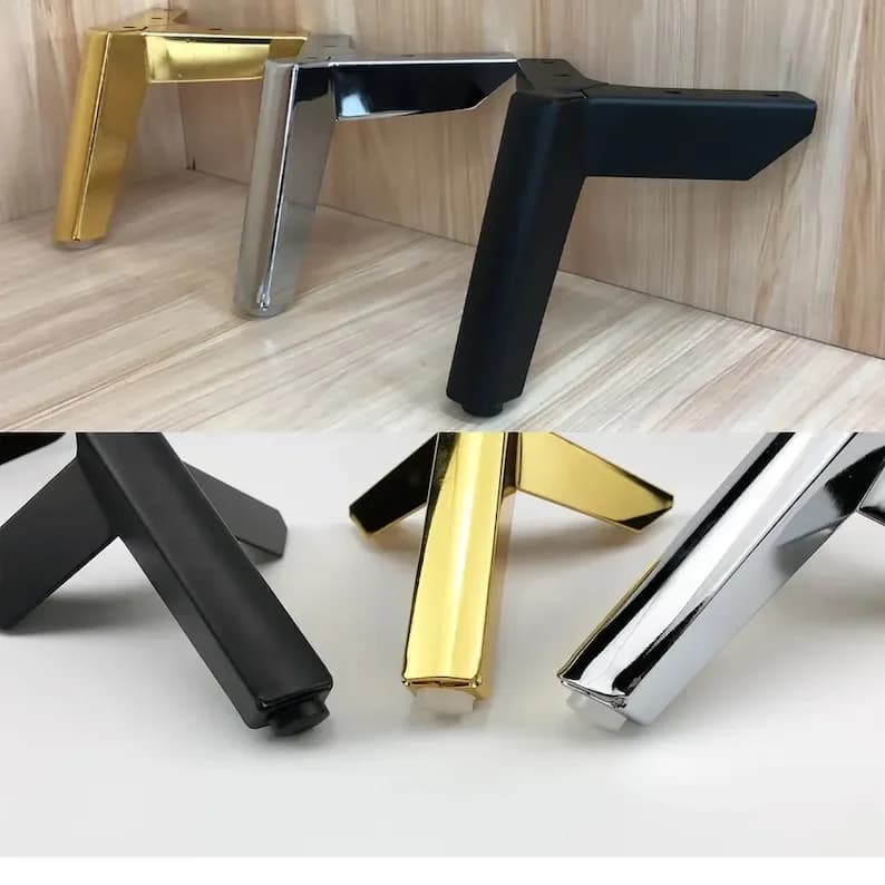 10/12/15 cm nouvelles pieds de meubles en métal noir doré hauteur pieds de canapé pour armoire lit c