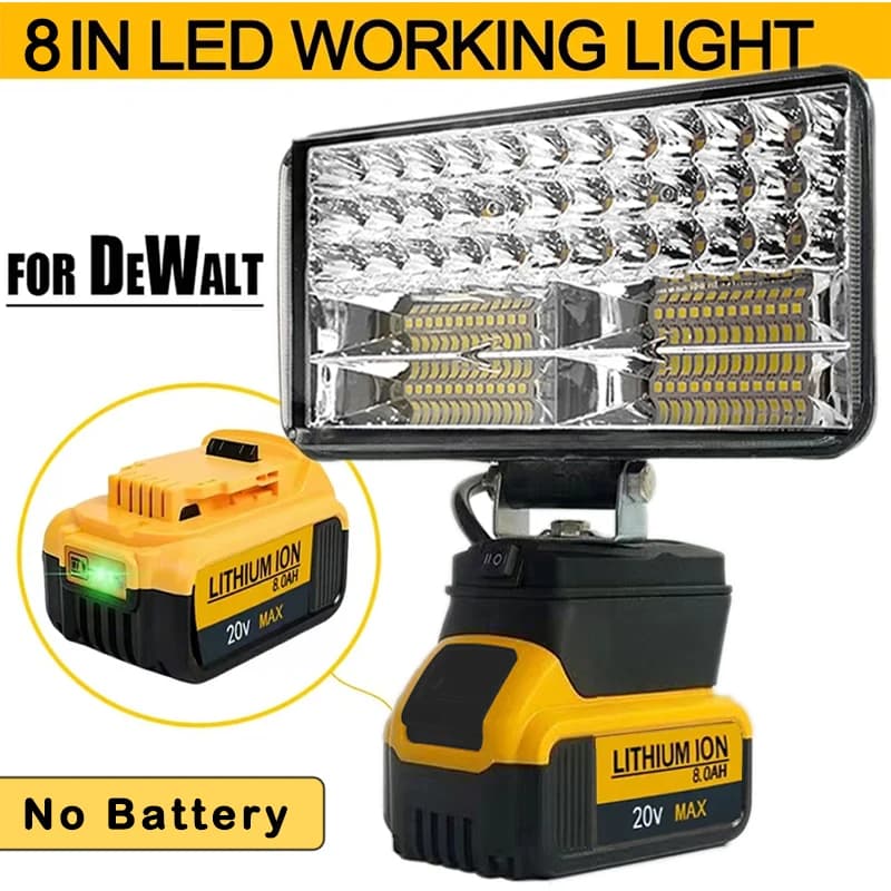 Projecteurs LED portables sans fil de 3/4/5/8 pouces, pour travaux en extérieur, pêche, outil d'urge