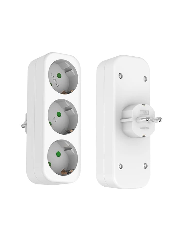 Prise électrique ue, 3 prises, adaptateur Standard européen, prise de courant d'extension, Extension