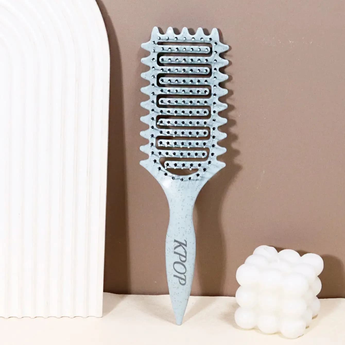 Brosse à friser KPOP - Poils en nylon et manche ABS pour créer une coiffure bouclée Spécial pour per
