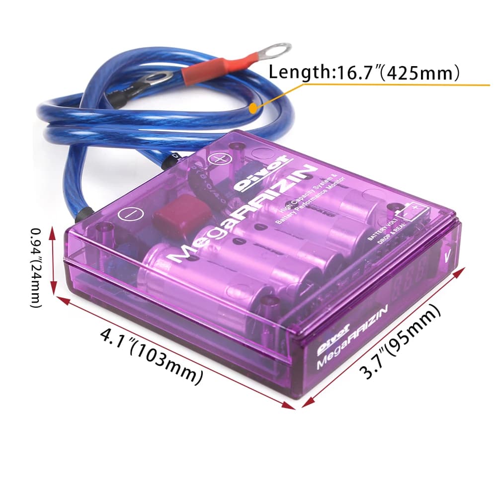 Stabilisateur Mega RAIZIN Volt universel/avec 5 fils de terre et RS-BOV015 d'affichage à LED