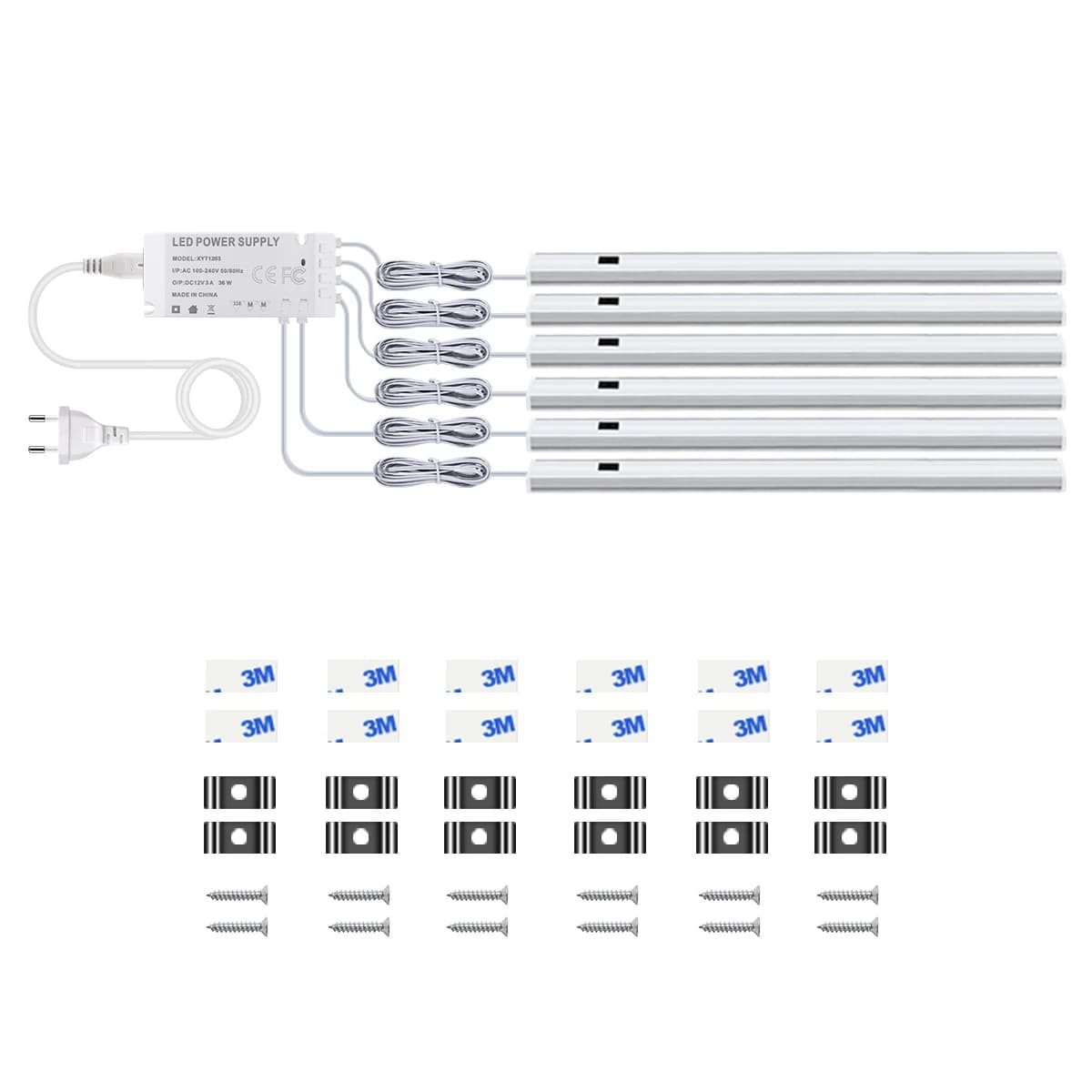 Salle de bains cuisine LED sous armoire lumière main balayage capteur de mouvement interrupteur 12V 