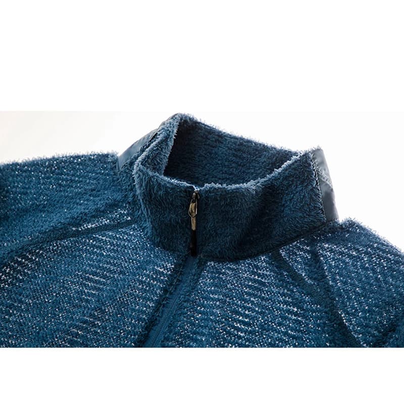 Pullover en polaire à demi-zip pour homme, col montant, veste thermique intermédiaire, antistatique,