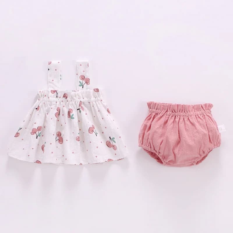 Lawadka été mince nouveau-né bébé vêtements pour filles ensemble imprimer Mini robe et PP Shorts 2 p