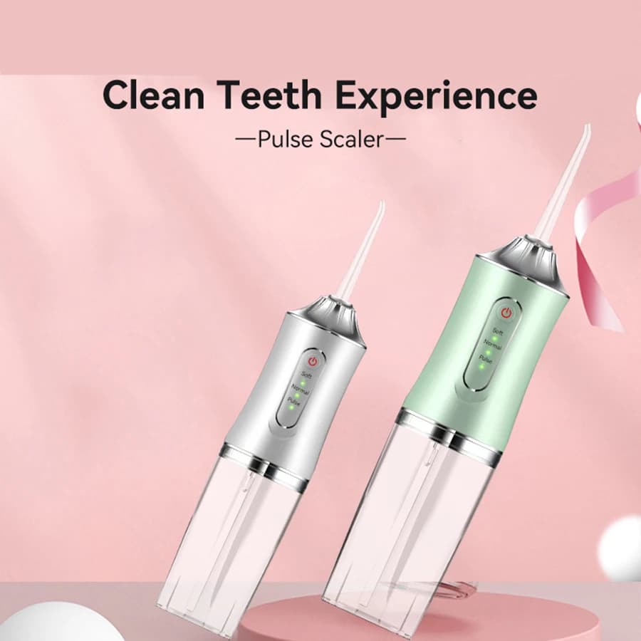 Irrigateur buccal Portable, Jet d'eau dentaire, Rechargeable par USB, pointe de cure-dents, 220ml, 3