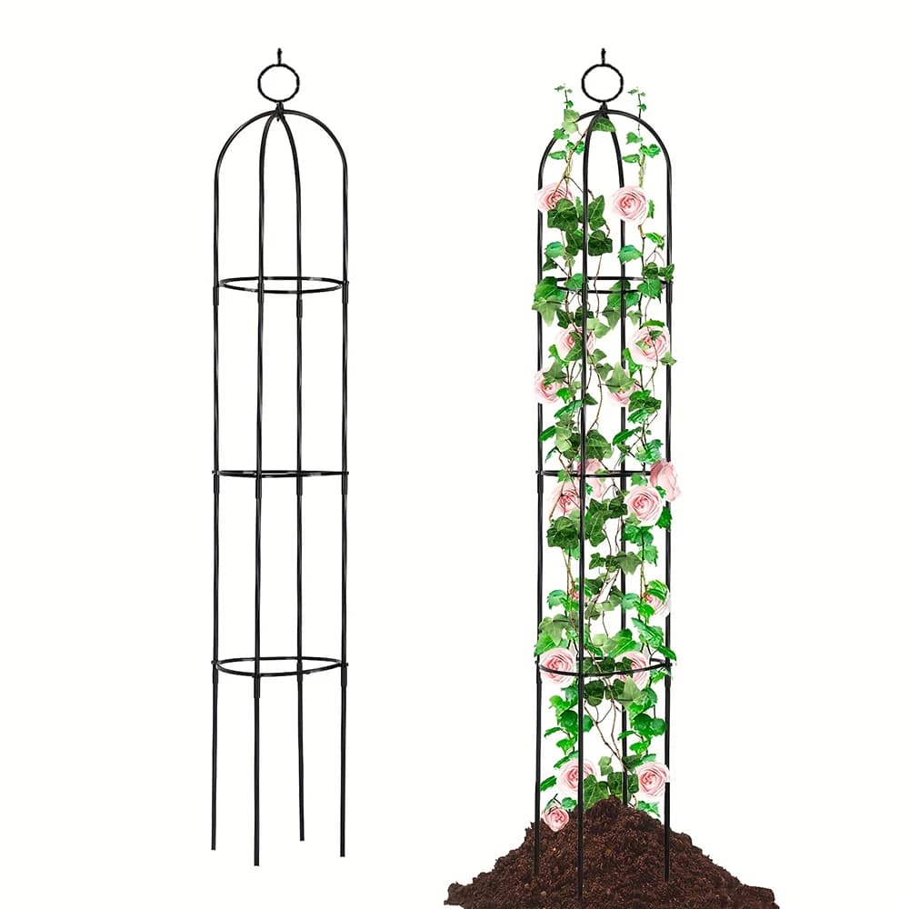 Treillis de jardin en métal réglable recommandé, vignes grimpantes et fleurs, support de plante en d