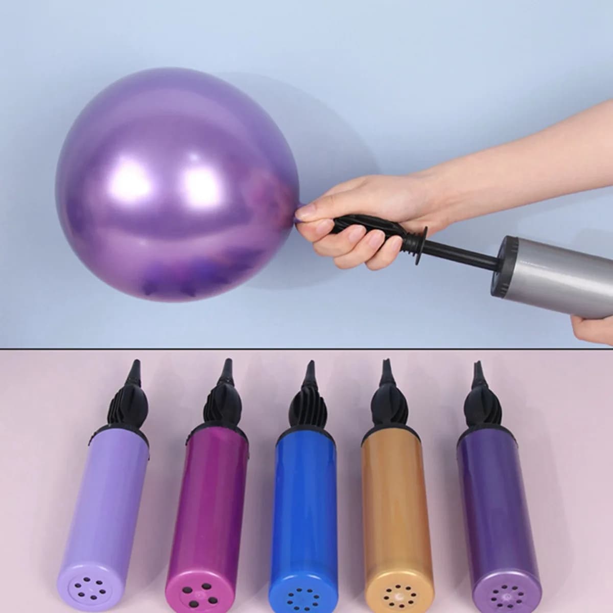 Pompe à ballons de haute qualité, gonfleur d'air, poussée manuelle, accessoires portables utiles pou