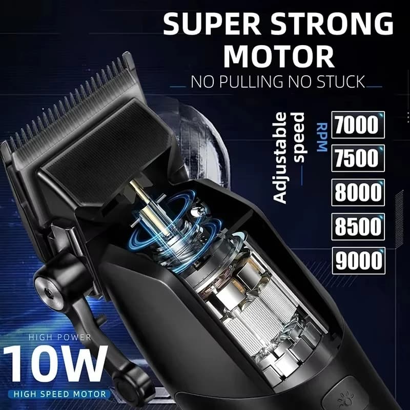 Kemei KM-1858 10W barbier professionnel électrique tondeuse à cheveux DLC lame tondeuse sans fil USB
