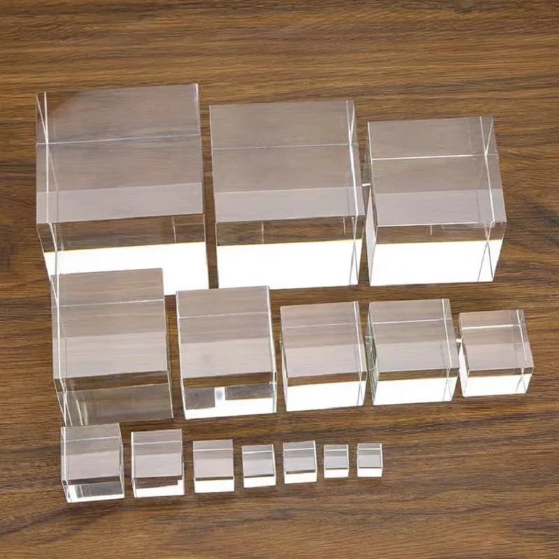 K9 qualité 10 pièces Cube de cristal K9 bloc vierge de cristal sculpté matériau d'embryon blanc pour