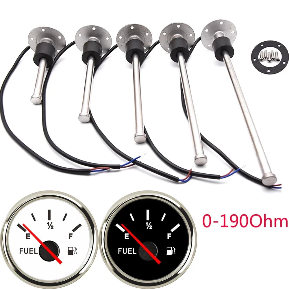 Jauge de niveau de carburant 52MM avec capteur de niveau de carburant personnalisé 150MM 200MM 250MM