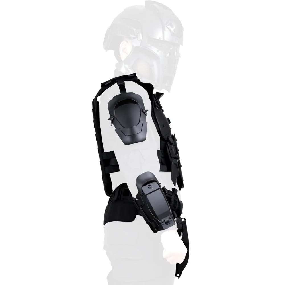 Armure tactique avec gilet de protection, coudière, plastron, entrejambe, joint de taille, taille ré