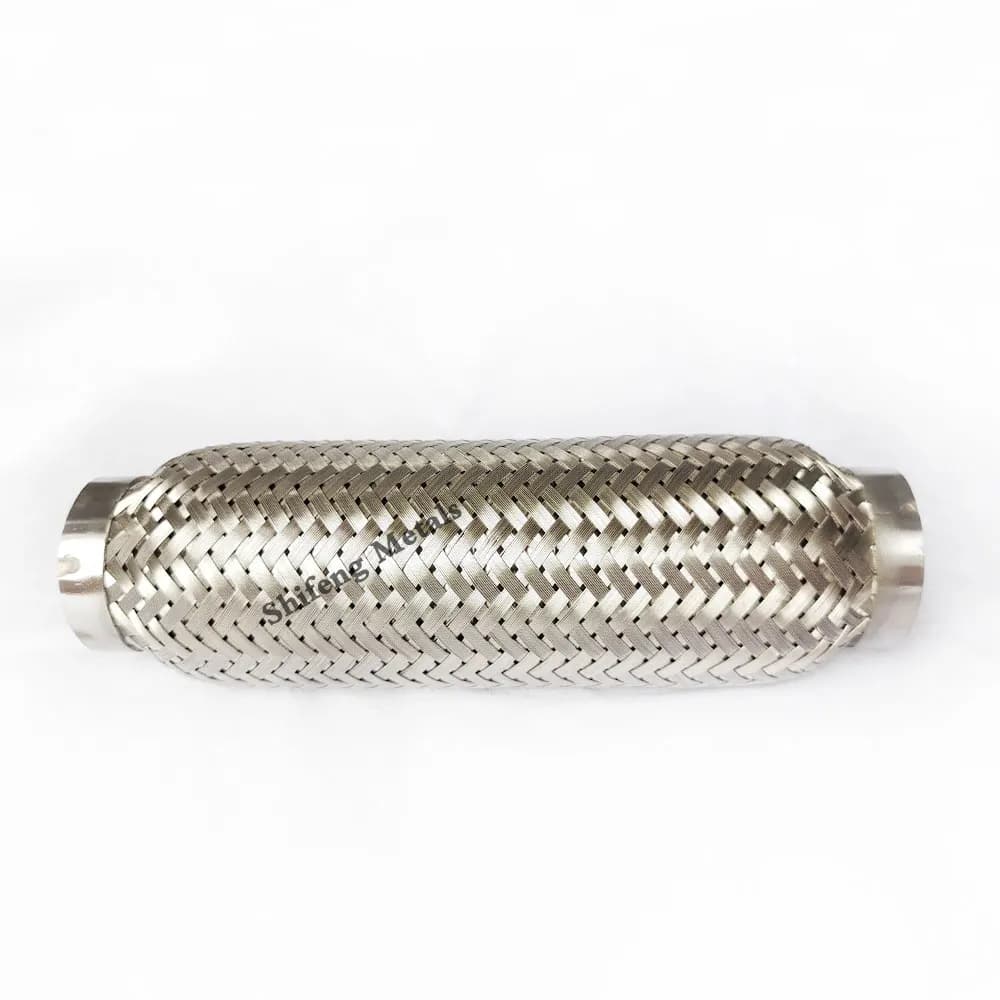 Longueur 102mm ss 304 tuyau flexible Tube d'échappement soufflet coupleur flexible avec tressage Fle