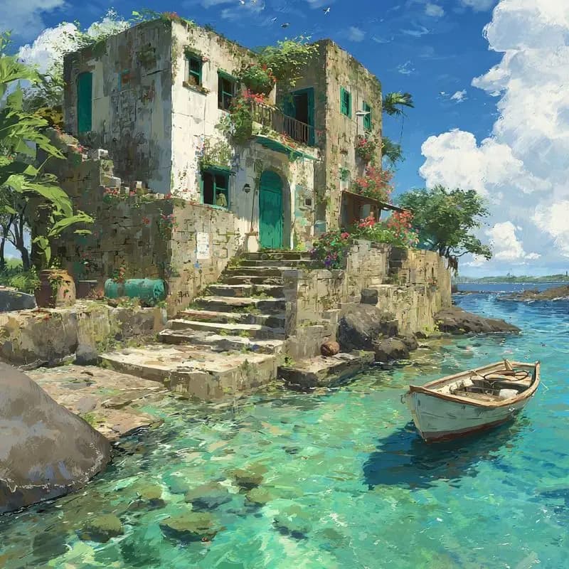 Peinture à l'huile par numéros 40x50cm, paysage de maison, dessin sur toile, art peint à la main, ca