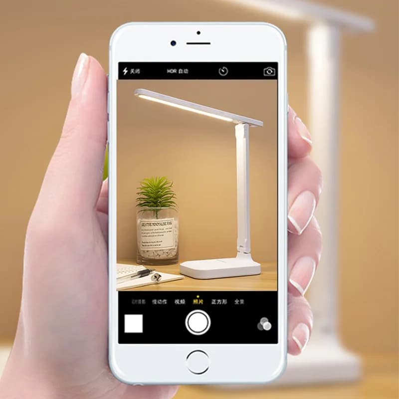Lampe de table pliable rechargeable, protection des yeux, lampe LED à intensité variable tactile, la