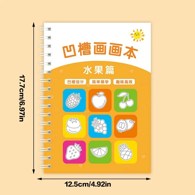 Livre de dessin à rainure pour enfants de 3 à 14 ans, livre de dessin à rainure pour enfants de la m
