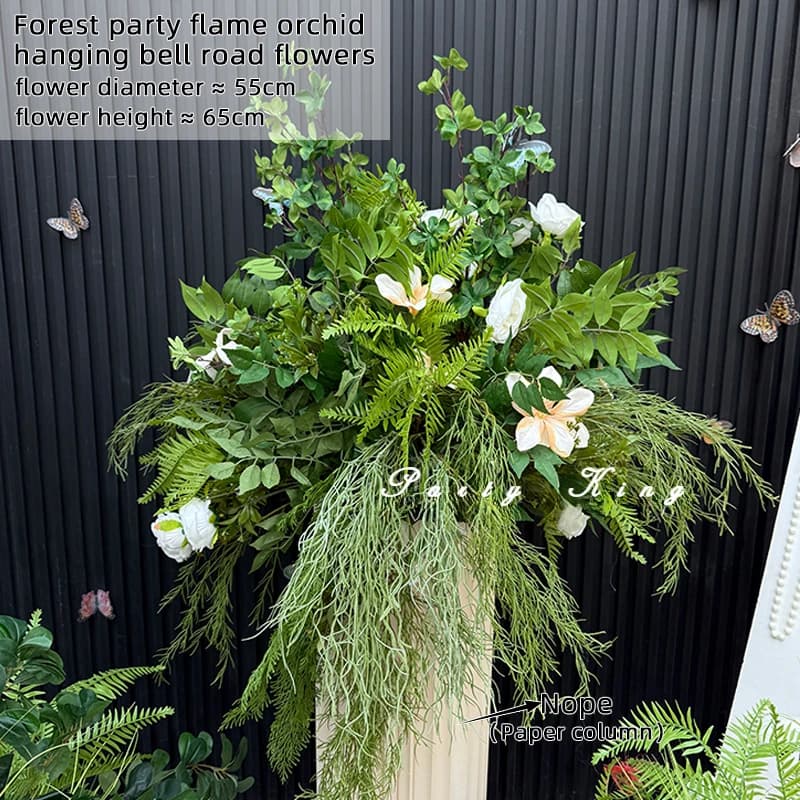 Fleurs artificielles de Style Mori, décoration de fond de mariage, support de sol, décoration de mai